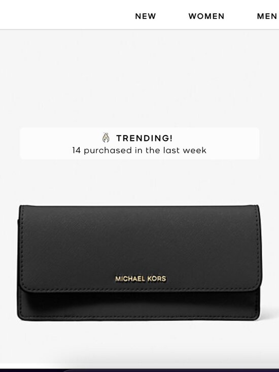 Michael Kors Jet Set Large Saffiano Leather Snap-Front Wallet - Picture 1 of 10